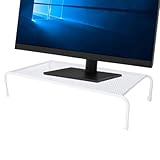 | Confort accru au poste de travail : Ce support pour moniteur est un outil pratique pour promouvoir de saines habitudes de position assise. Il réduit le stress physique en alignant l'écran avec la ligne de vision naturelle de l'utilisateur, créant une configuration plus confortable pour la navigation occasionnelle et le travail concentré.