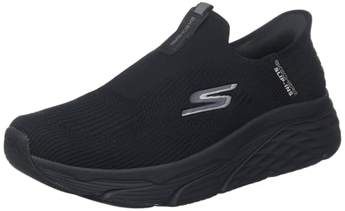 Skechers Men's Max Cushioning Slip-ins-Athletic Slip-on Running Walking Shoes with Memory Foam Sneaker, Black, 8.5 Wide by Skechers - Used condition - CA$77.87