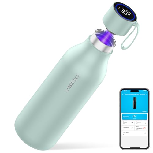 VSITOO 33oz Smart Self Cleaning Water Bottle，Insulated Water Bottle with