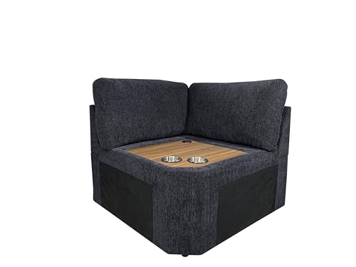 Image of Ball & Cast 157 inch Oversized Modular L-Shaped Sectional Sofa,Large Chenille Upholstered Couch 8 Seat with Ottoman,Cup Holders&USB Ports,Comfty Sectionals W /Pillows&Storage Box,for Living Room,Dark Gray