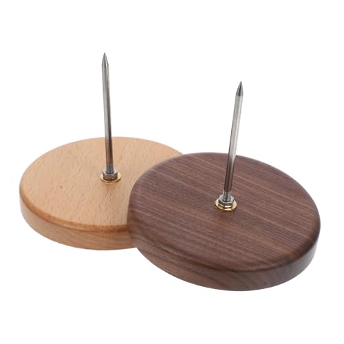 Porte-mémos 2pcs évite glissement billets structure métal bois