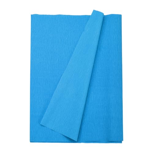 Image of MECCANIXITY Crepe Paper Roll 8.2ft Long 13 Inch Wide for Wedding Ceremony Various Large Festivals Decoration, Light Sapphire