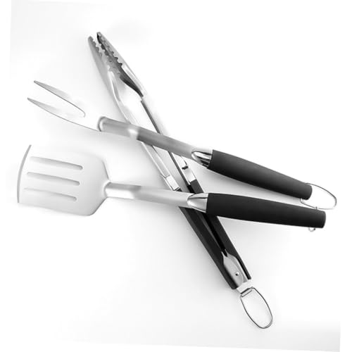 Set de utensilios para parrilla de acero inoxidable miniatura 3