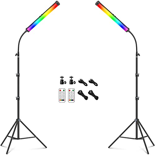 Baguette lumineuse vidéo RVB autonomie 5000mAh pour filmer partout sans prise avec trépied de 197cm