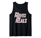 She moves she heals gym retro vintage tee women's
