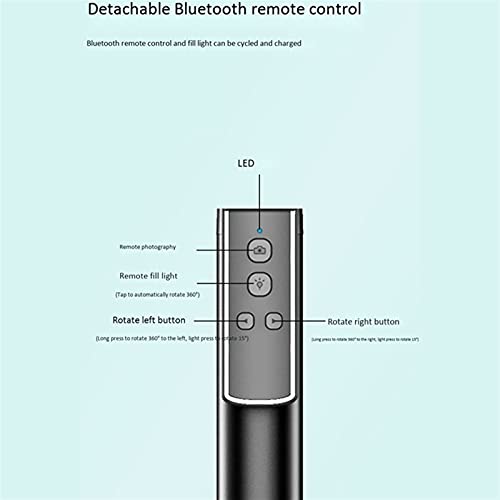 Trípode para selfie SCRUBY extensible con mando Bluetooth y luz de relleno para móviles 5