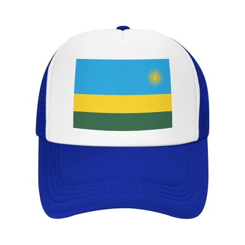 Rwanda Flag Trucker Hat Snapback Mesh Baseball Cap Unisex2