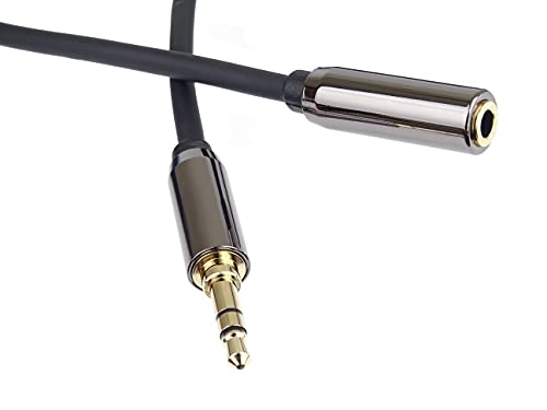 PremiumCord Extension HQ Jack Cable 3.5 mm Stereo Jack Male to Female Aux Headset Audio Extension Cable Shielded Metal Connector M/F Length 5 m - Image 4