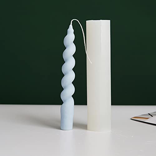 JIUYECAO Gedrehte Aromatherapie-Kerzenform, 1 3D-Twiststab-Form, Silikonform für Gips, Kerzen, Backen, Schokolade… – Bild 7