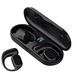 Fone De Ouvido Sem Fio Esportivo de Condução Óssea - Bluetooth 5.3, Resistente Ao Suor, Até 8h De Uso (Preto)
