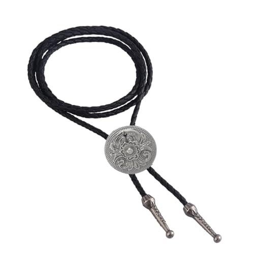 Bolo Tie Cowboy Cravate Western, bolo en cuir pour hommes et femmes, Bolo Tie Collier Vintage Pendentif Costume Accessoires pour Chemise, Costume, Vêtements...
