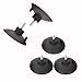 4 PCs French Fry Suction Cup Feet Commercial Suction Cup Feet with Screws for Industrial Commercial French Fry Cutter (Black)