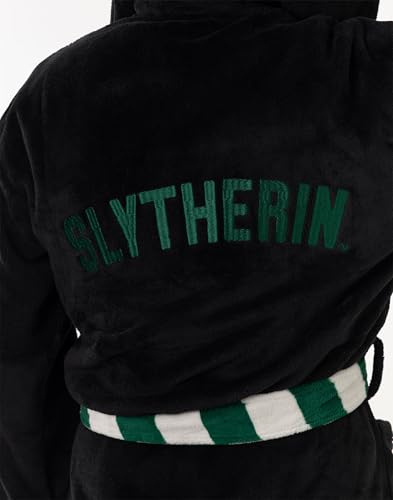 Albornoz Harry Potter de forro polar negro estilo bata larga Slytherin 6