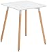 Produktbild CLP Küchentisch Viborg I Esstisch Im Skandinavischen Design Für Wohnzimmer Mit MDF Tischplatte I Buchenholzgestell, Justierbare Bodenschoner, Farbe:weiß, Größe:60 cm