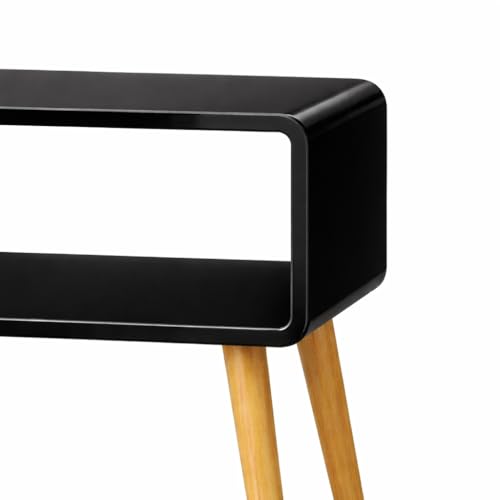 Image of SS Wood Nation Vintage Bookcase Nightstand, Coffee Table, End Table, Bedside Table for Compact Areas, Magazine Stand with Storage, and Living Room /Bedroom (Modern, White)
