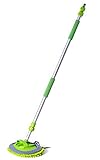 wellenshop Waschbürste mit Teleskop-Stiel 1,60 m Wasserdurchlauf/Absperrventil Mikrofaser Chenille Waschbar Boot Auto Wohnmobil