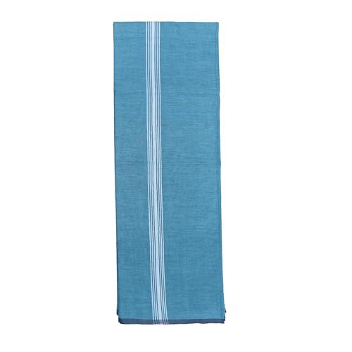 Image of 100% Cotton Stitched Lungi for Men - Premium Woven Dhoti | Traditional Single Mundu | Soft & Breathable Ethnic Wear for Daily & Festive Use (1.98 x 1.28 Meters)