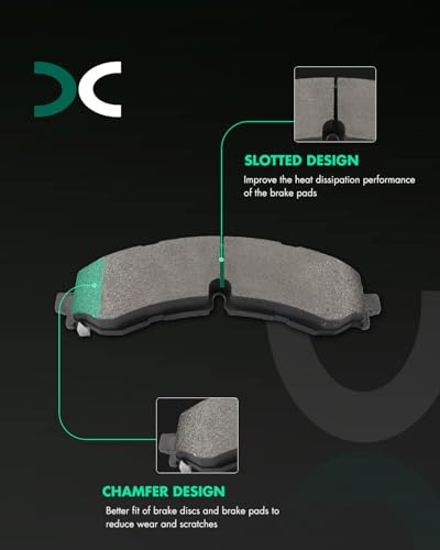 Image of SCITOO D2250 Front Metal Brake Pads Sets w /Hardware Replacement For Chevrolet For Silverado 2500 HD | For Silverado 3500 HD,For GMC For Sierra 2500 HD | For Sierra 3500 HD