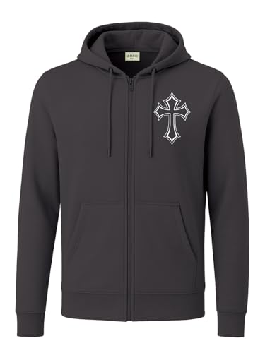 Image of ADRO Men's Regular Fit Zip-Up Hoodie for man | 320 GSM Cotton Poly Fleece Zipper Sweatshirt with Soft Fabric & Printed Hoodies