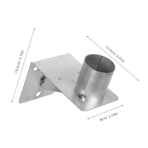 Soporte espejo montaje pared PRETYZOOM acero plata herraje esquina convexa pack de 2 3