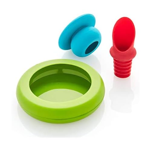 Pro Wine Hugger FARBERWARE set de 3 bouchons à vin colorés - 2