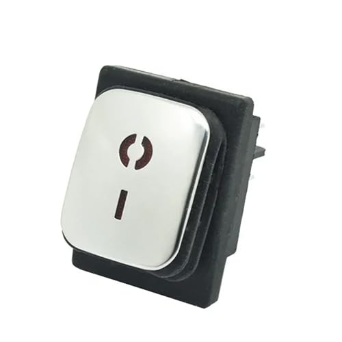 Interrupteur en acier inoxydable KCD4 robuste 16A avec bouton lumineux rouge 220V