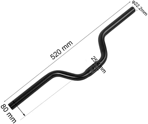 Kierownica rowerowa, aluminiowa kierownica rowerowa górska Rower szosowy z ostrym kołem Kierownica, 25,4 mm * 520 mm, 5 kolorów opcjonalnie