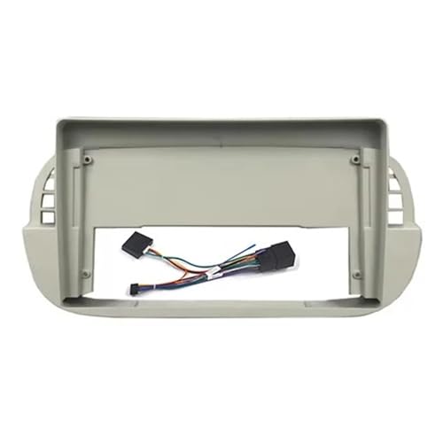 Kit Pannello Di Montaggio Per Cruscotto Radio Android Da 9 Pollici Con Lettore DVD E GPS Per Auto, Adatto Per Fiat 500 2007-2015 Mascherina Stereo Adattatore Plancia Telaio(Frame an canbus b)
