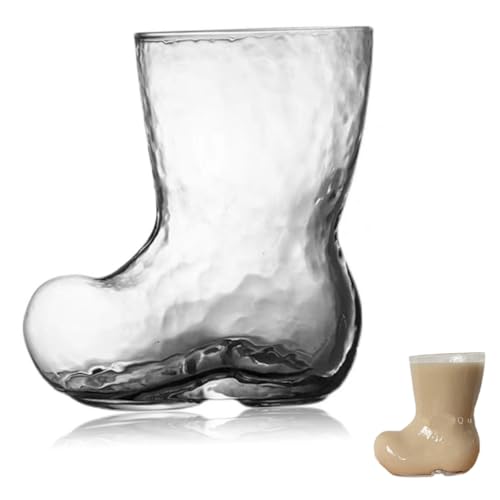 Homoyoyo Tasse En Verre Botte 380ml Coupe à Bière Originale En Verre Transparent Compatible Cocktails Et Boissons Festives Pour Maison Bureau Et Fêtes
