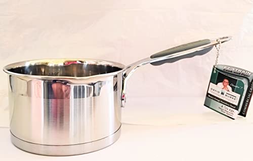 Comparison: Best David Burke Stainless Steel Sauce Pan 2 David Burke Stature EZ-Strain Heavy Gauge Stainless Steel 1 1/4 qt Sauce Pan with Pour Spouts