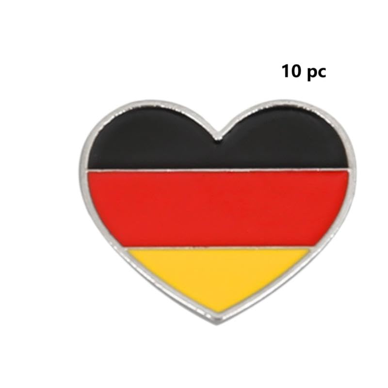 Image of Germany National Flag Enamel Pin and Germans heart-shaped National Emblem Badge Brooch For Backpack and Coat