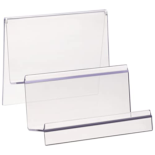 TOPBATHY Acrylic Wallet Display Stand 2 Tier Purse Handbag Organizer Jewelry Riser Holder Cosmetic Display Racks for Cosmetic Perfume Jewelry Sunglasses Handba