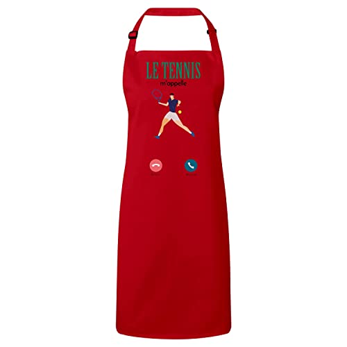 Tablier cuisine tennis homme femme tablier sport raquette ajustable