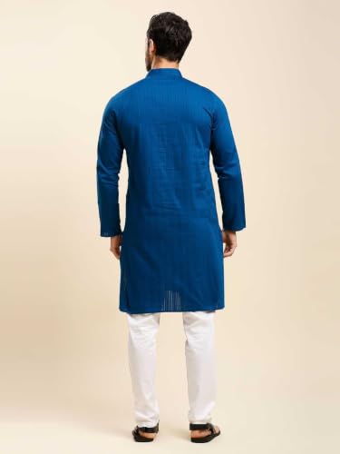 Image of Rajubhai Hargovindas Green Khadi Half Sleeve Kurta