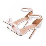 Chaussures de mariée pour le mariage : faciles à enfiler et à retirer, vous vous sentirez très à l’aise en les portant, sandales à talons