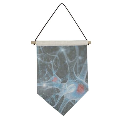 Drapeau en toile cellules cérébrales cadeau original médecin