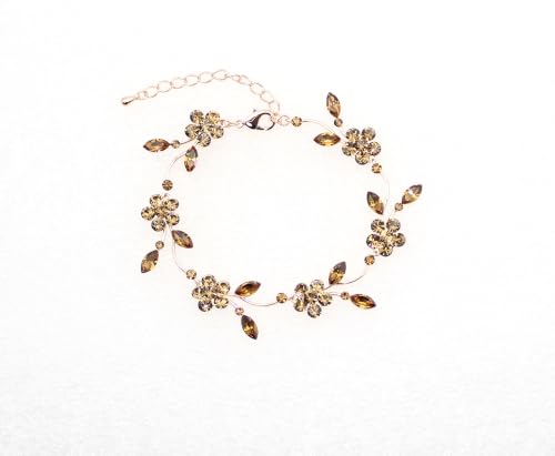 Image of Faship Gorgeous Rhinestone Crystal Floral Necklace Earrings Set