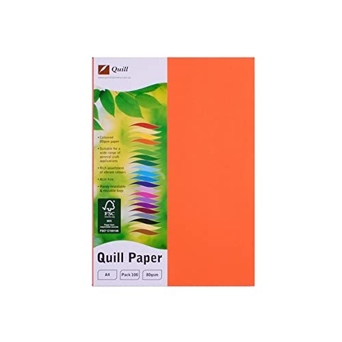 Papier orange A4 80g Quill contre les bourrages d'imprimante en bureautique