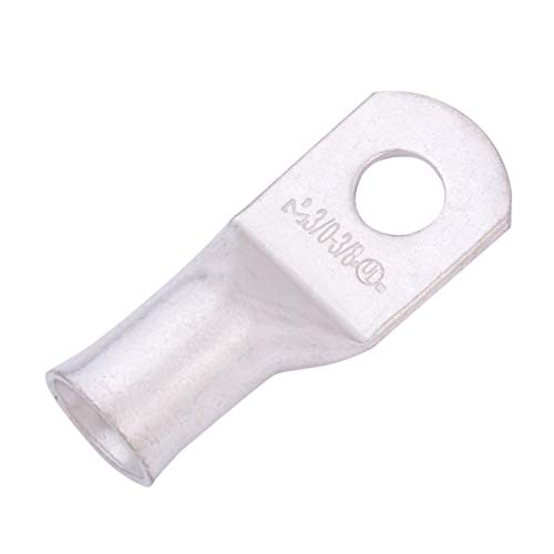 Selterm 2Pcs 3/0 Awg 3/8" Stud Tinned Copper Wire Lugs, Battery Lugs, Ring Terminals, Battery Cable Ends, 000 Gauge Ring Terminal Connectors, Ul Marine Grade Electrical Battery Terminal Connectors #TOP28