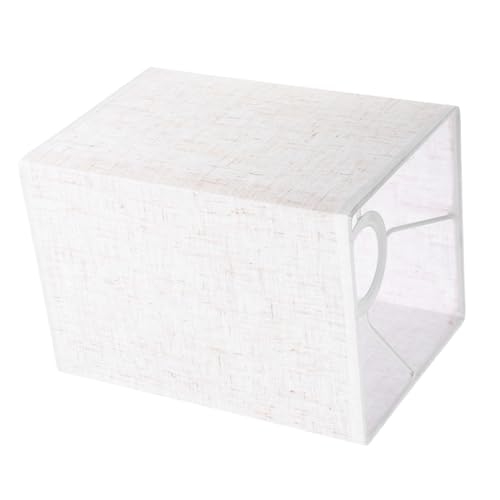 FRCOLOR リネン製シンプル台灯シェード ベッドサイドライトカバー 家用ファブリックランプカバー 柔らかい光で目を保護 シンプル設置で多