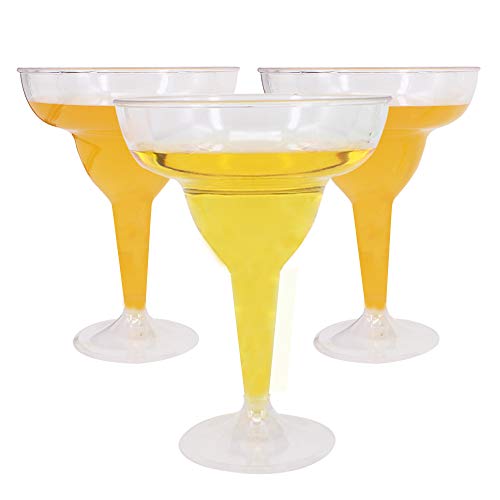 Benail 18 vasos de plástico duro transparente de 12 onzas para Margarita o fiestas, copas de cóctel