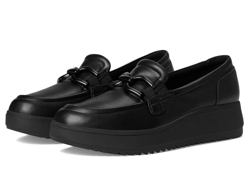 Clarks Women's Zylah Top Loafers, Black Leather, 8