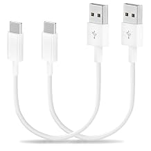 Short iPhone 15/16/17 CarPlay Cable 1.15ft [2-Pack] USB A to USB C Fast Charging Cord for Apple iPhone Pro/Max/Air, Android Auto Charger for Samsung Galaxy S24/S23, Google Pixel, Z Flip