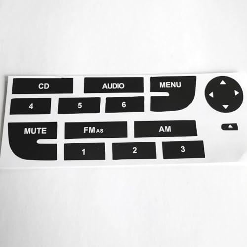 Autocollants de remplacement pour bouton autoradio Fiat Punto usé et abîmé