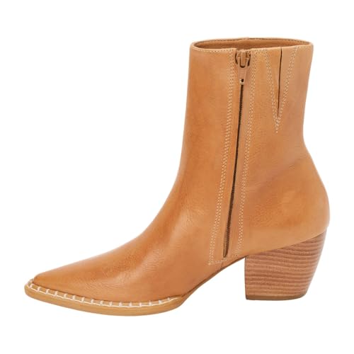 Image of Matisse Womens Caty Pointed Toe Casual Boots Ankle Mid Heel 2-3 inch - Beige