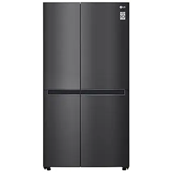 LG 688 L Frost Free Smart Inverter Side-by-Side Refrigerator (GC-B257KQBV, Matt Black | Multi Air Flow, Multi Digital Sensors and Express Freezing)