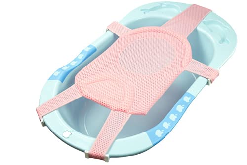 Image of Baby Bath Tub Anti-Slip Infant Bath Cushion Lounger Insert for Infant Bath Newborn Shower Mesh Baby Bath Tub for Baby Toddler Baby Shower Bathtub Sit Up Infant Bathtub Mat Baby Bath Support Lounger