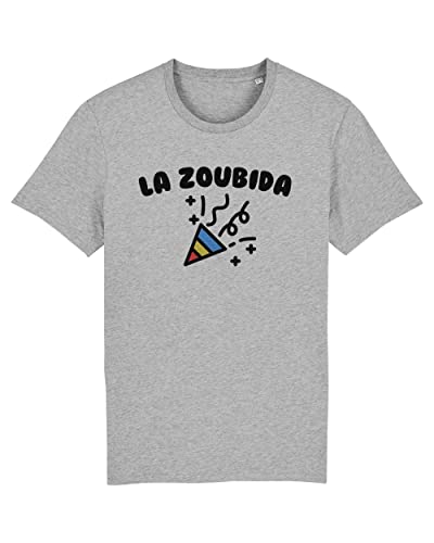 Photo de T-Shirt La Zoubida - Chanson Vincent Lagaf’ - M Gris CHINÉ - Tee Shirt Années 90 pour Personne drôle Aimant la Fiesta