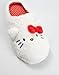 Hello Kitty White Mule Slippers | Fluffy Indoor Footwear with 3D Ears & Bow | Cartoon Character Face Design for Women | Soft Slippers for Home Merch, White, 5/6 UK