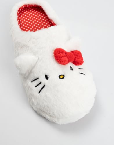 Hello Kitty Pantoufles douces pour la maison avec nœud rouge